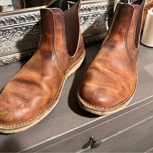 Red Wing Shoes Tan Leather Chelsea Boots